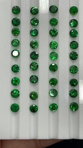 100% โกเมนสีเขียวแบบกลมจาก tsavorite ธรรมชาติคุณภาพสูง10ชิ้น - Product Image 3