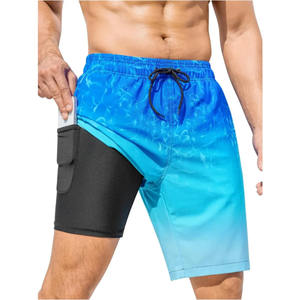 Short de bain d'été personnalisé de haute qualité taille moyenne imprimé léopard séchage rapide 2x grande taille pour hommes - Product Image 2