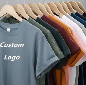 OEM/ODM personalizado de gran tamaño de talla grande 100% algodón camiseta hombres peso pesado 100% algodón estilo casual en blanco Logotipo de impresión camisetas - Product Image 2