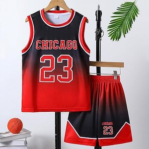 Maillots de basket-ball 23 #   T-shirt de sport pour enfants et jeunes, ensemble uniforme de basket-ball dégradé pour garçons et filles de 6 à 16 ans - Product Image 1