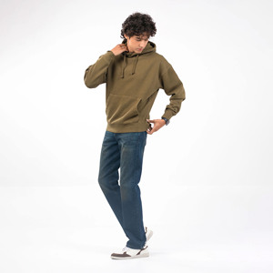 2025 ODM personnalisé brodé bouffée impression sweats à capuche à manches longues pour hommes Offre Spéciale imprimé polyester uni pour l'hiver - Product Image 3
