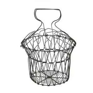 Rustic Chicken <b>Wire</b> <b>Basket</b> for Eggs and Utensils Hen Shape Metal Holder for Kitchen or Home - Product Image 5