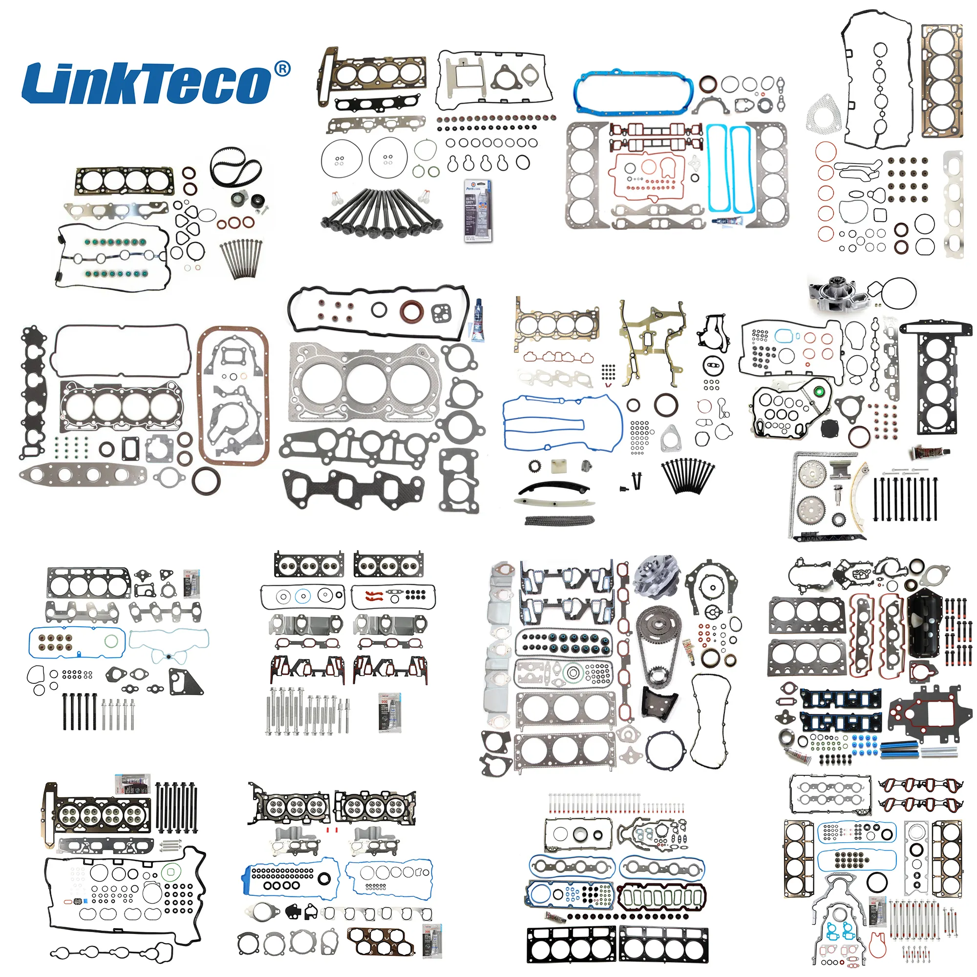 Linkteco OEM qualité pièces de moteur de voiture révision joint complet Kit de joint de culasse ensemble pour GM Chevy CHEVROLET GMC BUICK Cadillac Ecotec