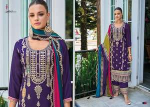 Magnifique costume de style pakistanais avec dupatta assorti pour les événements spéciaux, les fonctions de mariage, prêt à être expédié - Product Image 3
