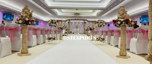 มณฑปงานแต่งงานแบบฮินดูสไตล์โบราณ ทำจากไม้ สำหรับตกแต่งงานแต่งงานแบบอินเดีย มณฑปงานแต่งงานทรงกลม อุปกรณ์จัดงานแต่งงาน มณฑป ผลิตในสหรัฐอเมริกา - Product Image 4