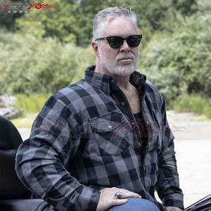 Chemise de motard en flanelle pour hommes avec doublure douce pour le confort et l'aspect extérieur robuste Chemise de motard en flanelle pour hommes - Product Image 5