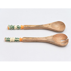 Cuillère en bois Cuillère à épices Poignée différente Conception imprimée Artisanat Produit de qualité supérieure Cuillère de meilleure qualité - Product Image 3