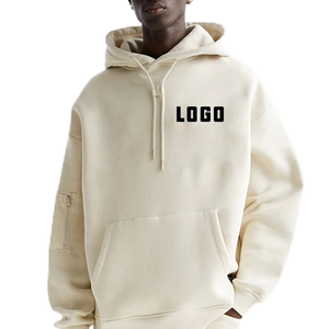 Invierno 2025 Hombres Sudadera con capucha Lisa Poliéster/Algodón French Terry Sudaderas con capucha en blanco Jersey Cómodo Sudadera con capucha de gran tamaño - Product Image 5