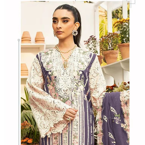 Trajes de algodón bordado trabajo paquistaní Salwar, Colección Premium traje de algodón puro Salwar. - Product Image 1