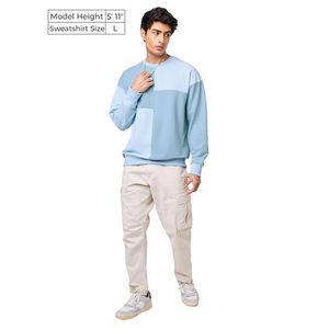 T-shirt polaire unisexe personnalisé à manches longues coupe droite 305 grammes en polyester/coton pour homme et femme – Vente en gros - Product Image 3