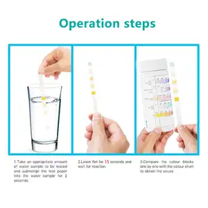 温水浴槽とスパのための100ストリップ水化学試験5in1プール水試験ストリップ