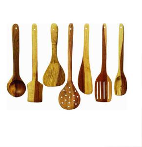 SRE 27 Wooden Spatula Price in India WOODEN SALAD SERVER SET OF 2 HAND MADE UNIQUE KITCHENWARE <b>ITEM</b> - Product Image 1