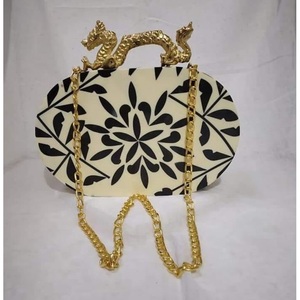 High quality Resin bag with metal handle For woman hardware <b>accessories</b> for bags <b>handbag</b> lady woman bag zinc metal pull handle - Product Image 6