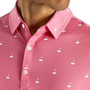 Polos con logotipo personalizado para hombre de súper alta calidad, diseño informal de manga corta hecho de punto de poliéster Spandex, estampado teñido liso - Product Image 4