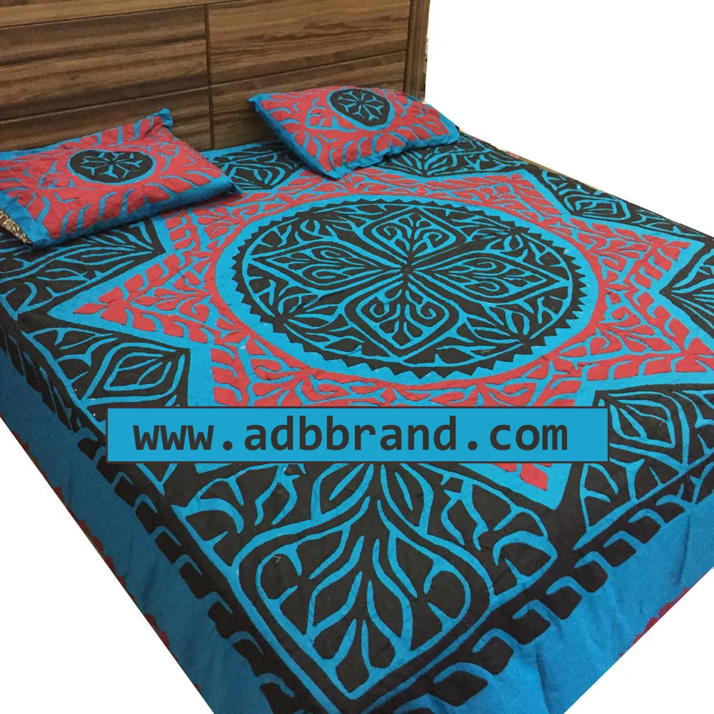 Lençóis de cama feitos à mão com apliques em diferentes estilos, desenhos, tecidos e cores por ADB Export