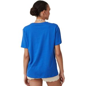 เสื้อยืดแขนสั้นสั่งทำขายส่งคุณภาพสูงทรงยาวเข้ารูปสไตล์ลำลองใส่สบายฤดูร้อนผ้าฝ้าย 100% สำหรับผู้หญิง - Product Image 3