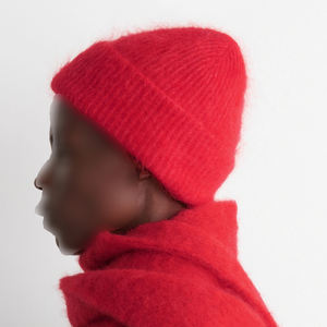 Venta al por mayor de gorros de mohair de punto ligeros de calidad superior para los hombres grueso bordado personalizado logotipo Jacquard de punto hombre Beanie - Product Image 3