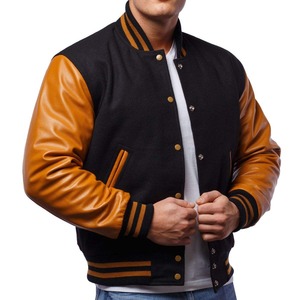 Chaqueta Universitaria Personalizada para Hombre, Precio al por Mayor 2025, Chaqueta Bomber Negra de Béisbol, Chaqueta de Invierno para Hombre - Product Image 2