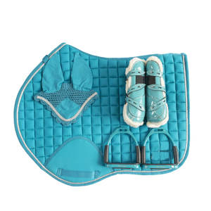 Meilleurs ensembles assortis de coussins de selle pour chevaux Ensembles de coussins de selle à paillettes couleur personnalisée à bas prix Tapis de selle de saut de dressage OEM - Product Image 6
