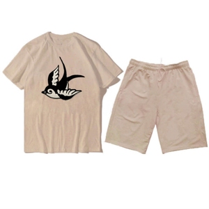 Conjunto de Verano para Hombre, Estilo Casual, Térmico, de Dos Piezas, Hip Hop, Camiseta y Pantalones Cortos, Ropa Deportiva Urbana - Product Image 1