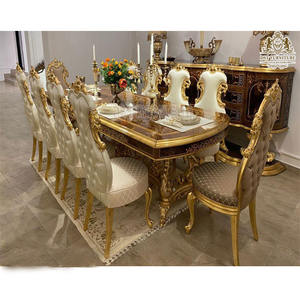 Ensemble de Table à manger de Style italien, meubles de salle à manger au Design élégant, meubles de salle à manger au Design italien sculpté à la main - Product Image 1