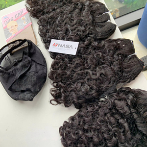 ผมต่อแบบเครื่องจักร ราคาส่ง ผมเวียดนามแท้ 100% ยาว 60 ซม. 1 แพ็ค 100 กรัม ยาว 150 ซม. ซุปเปอร์ดับเบิ้ลดรอน - Product Image 1