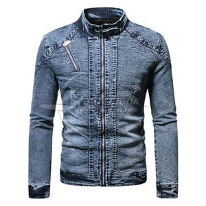 <b>Button</b> Down Collar 100% Cotton <b>Jeans</b> Men Jacket High Quality Casual Wear Men <b>Jeans</b> Jacket Long Sleeve - Product Image 1