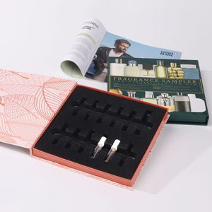 กล่องบรรจุน้ำหอมแม่เหล็กกระดาษหรูหราพร้อมถาดกำมะหยี่พลาสติกและหนังสือน้ำหอม - Product Image 3