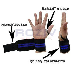 Bandes de maintien pour poignets en néoprène sur mesure, rembourrées, pour l'entraînement de musculation, fabriquées au Pakistan - Product Image 4