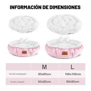 Ensemble de lit convertible 2 en 1 pour chat et chien Intérieur en peluche longue avec option nid ou tapis extérieur en similicuir - Product Image 4