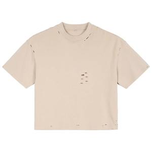 Camiseta de algodón 100% para hombre, estilo hip hop, corte regular, lavado ácido, logotipo personalizado, ecológica, de secado rápido y transpirable. - Product Image 5