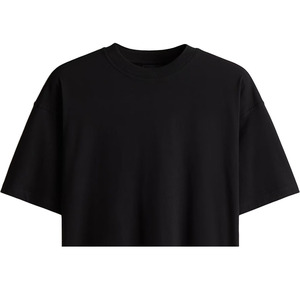 T-shirt décontracté pour homme de grande taille, logo personnalisable de haute qualité, couleur unie, 200 g/m², spandex/coton/fibre de bambou, toile - Product Image 4