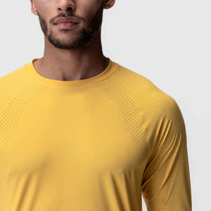 Camiseta deportiva ligera y cómoda de manga larga para hombre, ropa deportiva personalizada transpirable para deportes de gimnasio y ejercicio diario - Product Image 4
