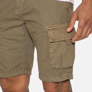 บริการขายส่ง OEM กางเกงขาสั้นคาร์โก้ลำลองสำหรับผู้ชายไซส์ใหญ่ ผ้าแคนวาสฝ้าย 100% พิมพ์ลายดิจิทัล ระบายอากาศได้ดี เหมาะสำหรับเล่นกีฬา - Product Image 5