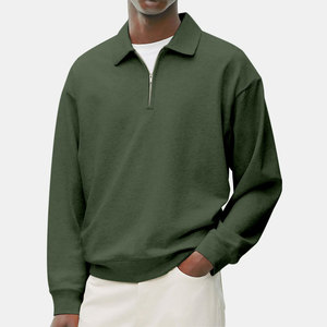 New Sports Color Winter <b>Fleece</b> <b>Quarter</b> <b>Zip</b> Jacket Unisex 280GSM Custom High Quality Sweatshirts - Product Image 3