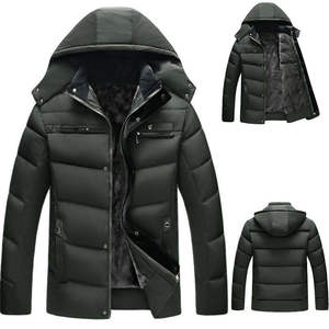 Veste matelassée à capuche confortable à manches longues et col montant pour homme, OEM, classique, de haute qualité, écologique, pour la saison hivernale - Product Image 4