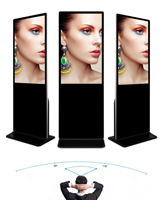 Écran d'affichage numérique LCD portable pour kiosque publicitaire à écran tactile sur pied extérieur de 43'', 49'', 55'' et 65''