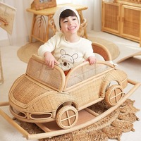 Voitures à bascule en rotin pour bébé de grande taille Véhicules à conduire pour enfants en intérieur