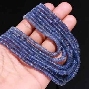 Collar de Zafiro Azul Birmano de la Marca Lustre, Corte Redondo Liso, 5 Capas, Grado AAA+, Certificado por Terceros, 3-4.5mm, Regalo Perfecto para Ella - Product Image 4