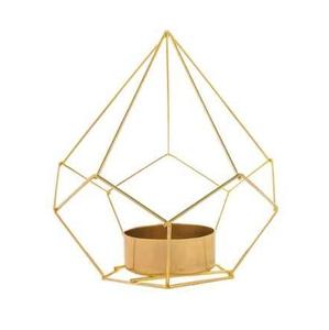 Nouvelle lanterne à bougie décorative en métal conçue en or finie avec une forme géométrique pour la décoration intérieure et extérieure - Product Image 4