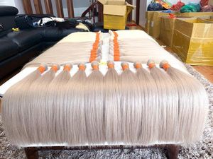 Extensiones de cabello humano Remy virgen a granel de alta calidad, doble dibujado, recto y suelto, estilo de onda profunda, fábrica al por mayor - Product Image 3