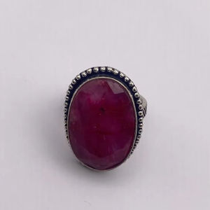 Anillo de rubí Rosa Natural clásico sin calentar sin tratar, ajuste de bisel de piedras preciosas Roby, regalo de aniversario de boda perfecto, piedra natal de julio - Product Image 1