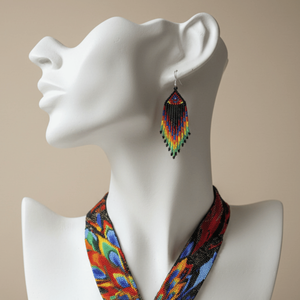 Midnight Prism Luxury Bohemian <b>Beaded</b> <b>Set</b> Gold Plated Stainless Steel and Copper for Parties and Bridal Fine Jewelry <b>Sets</b> - Product Image 4