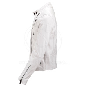 Chaqueta de Cuero Vacuno Impermeable para Hombre, Estilo Urbano, Cuello Alto, Personalizable, en Oferta - Product Image 2