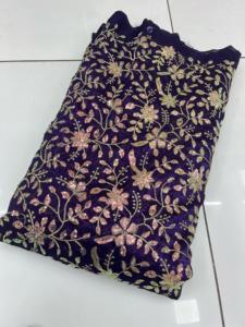 Tela bordada de poliéster 100% de calidad Premium, técnicas no tejidas bordadas lisas para boda, decoración del hogar, ropa de novia - Product Image 4