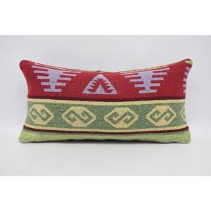 Almohada roja de lana bohemia de lujo, cojín tejido geométrico Vintage de 12x24 pulgadas para sofá, uso doméstico, tela de estilo navideño - Product Image 1