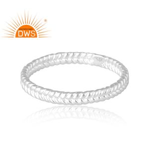Anillo de banda de Plata de Ley 925 de diseño único para mujer, diseños personalizados, joyería para mujer, regalo para ella. - Product Image 4