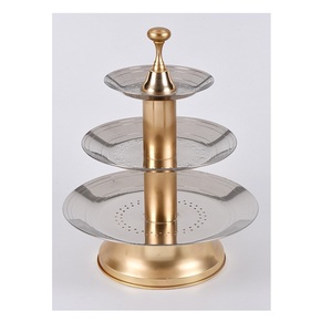 Soporte para tartas de acero inoxidable con logotipo personalizado más vendido, soporte para magdalenas de Metal chapado en oro único, herramienta para tartas a precio mayorista - Product Image 6