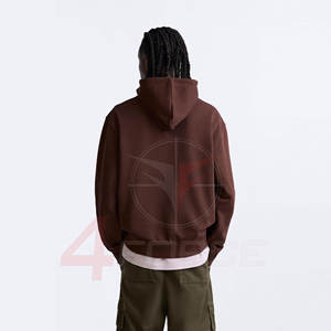 Sweat à capuche court ample pour homme, luxe urbain, en molleton de coton 500 GSM, coupe décontractée, pull court, OEM, marque privée, fournisseur - Product Image 2