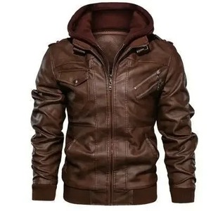 Chaqueta con Capucha de Moda de Primera Calidad, Diseño Personalizado, Chaqueta de Moda para Hombre, Chaqueta de Piel de Oveja con Cremallera Elegante al por Mayor - Product Image 1
